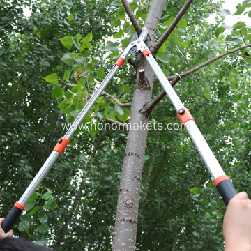 Isunpro Retractable anvil clamp tree trimmer with compound function 5.08 cm clean cutting capacity vineyard pruning shears